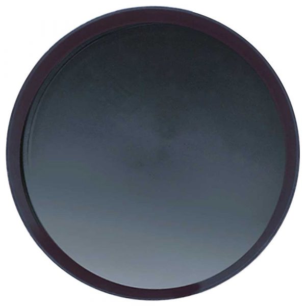 Bandeja antiderrapante preta de 40cm para servir com elegância e segurança. Perfeita para refeições especiais em casa. Compre já!