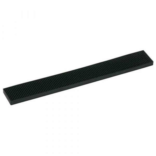 Tapete de bar preto de 60x8cm de alta qualidade, ideal para servir sem bandeja. Adicione sofisticação ao seu bar!