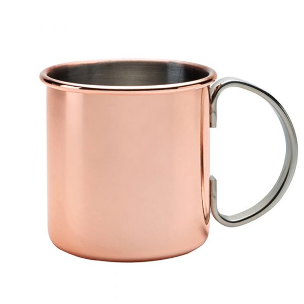 Caneca em cobre de 480ml para desfrutar a sua bebida favorita com estilo e elegância. Ideal para presentear ou para uso diário. Aproveite!