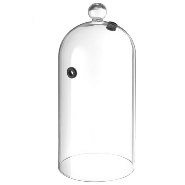 Copie alternativa da imagem: "Cúpula de vidro com válvula de 13cm de diâmetro - Elegância e funcionalidade para iluminação de qualidade".