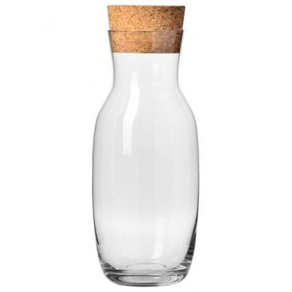 Frascos de vidro de alta qualidade de 1 litro com rolha, perfeitos para armazenar líquidos. Ideal para uso doméstico ou como presente elegante. Compre agora!