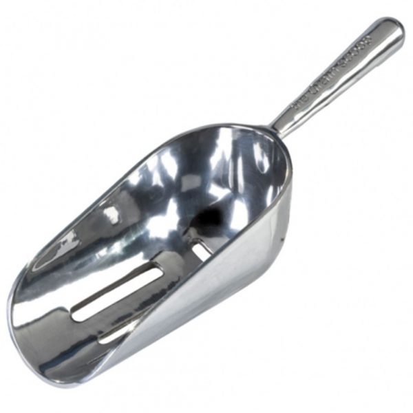 Colher de gelo em alumínio perfurado de alta qualidade, 21x6,5cm. Utensílio de cozinha prático e durável para drinks.