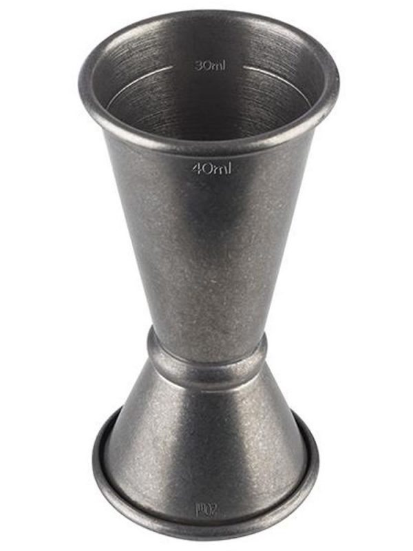 Medidor de bar japonês de 20/40 ml em aço inoxidável antigo para coquetéis de alta qualidade - Compre online!