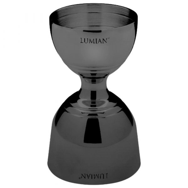 Medidor JIGGER GIOVE 30/60ML PRETO para coquetéis artesanais - Aço inoxidável de alta qualidade para barman profissional. Compre online!