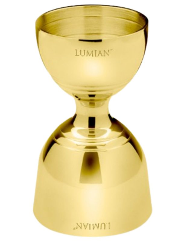 Medidor de Cocktail Jigger Giove de 30/60ml em Ouro para Bartenders Exigentes - Compre Agora!