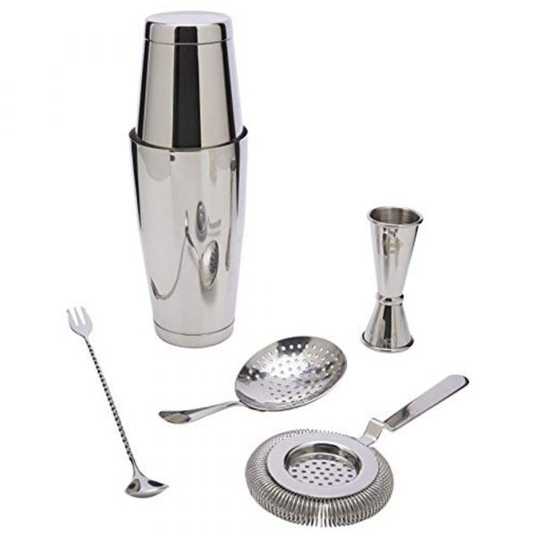 Conjunto de Bar Speakeasy 5 Peças para Cocktails de Alta Qualidade - Ideal para Fazer Bebidas Deliciosas em Casa!