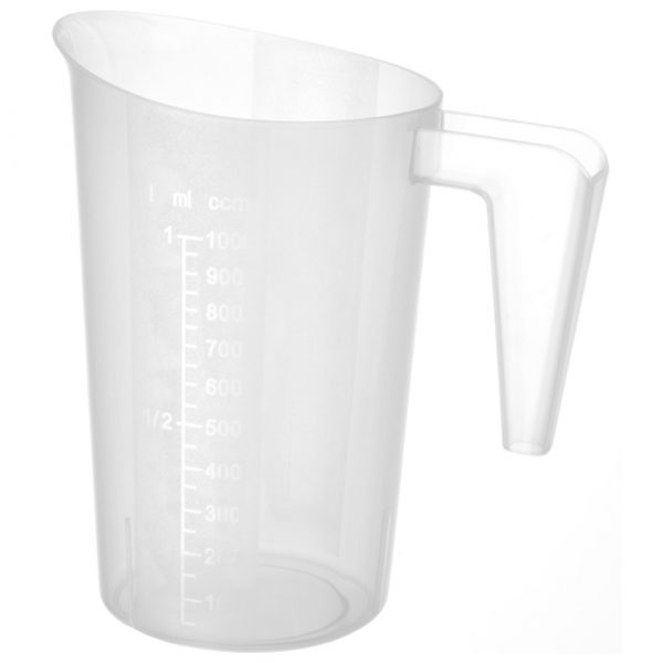 Frasco de medição 124 x 170mm 1lt de alta qualidade para a sua cozinha. Ideal para medir ingredientes com precisão. Compre já!