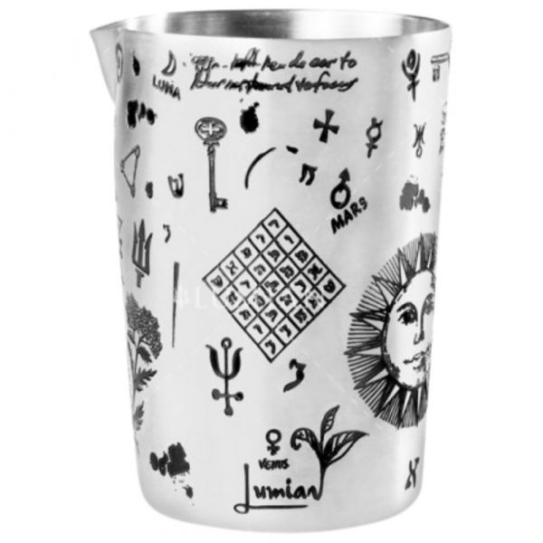 Frasco de mistura de 500ml em inox Sakura Alchemy, ideal para preparar bebidas de alta qualidade. Garantia de satisfação!