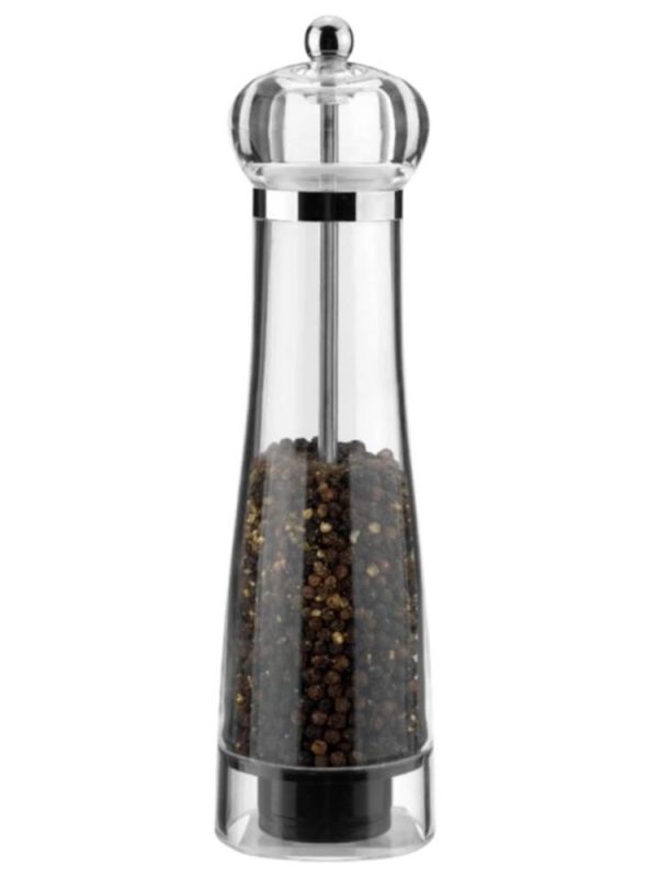 Moínho de Pimenta em Acrílico de 23cm - Utensílio Premium para Cozinha online - Moedor de Pimenta de Qualidade Superior