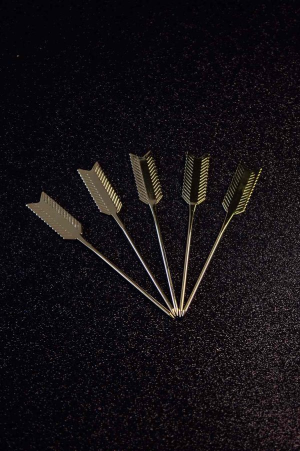 Palhetas de Cocktails Golden Feather - Adicione charme e elegância às suas bebidas com estas palhetas douradas de alta qualidade. Ideal para eventos especiais!