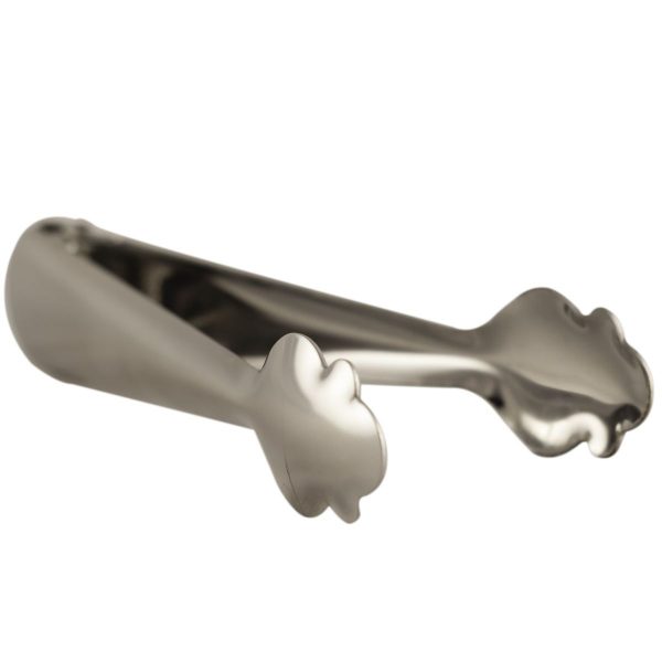 Pinça de Gelo Trevo em Aço Inoxidável com Mola para Coquetéis e Barbecue - Utensílio de Cozinha Premium, Resistente e Durável