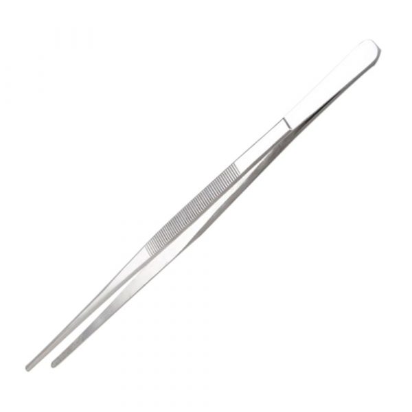 Pinça multiusos de 30cm em inox para cozinha e churrasco - Ferramenta robusta e versátil para culinária. Compre agora!