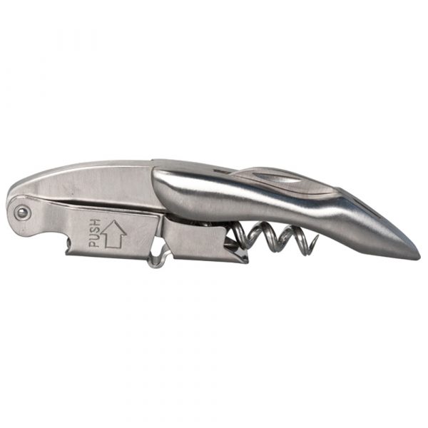 Saca-rolhas de luxo em inox Prestige 00868 para abrir garrafas com facilidade e elegância. Ideal para amantes de vinho. Compre online!