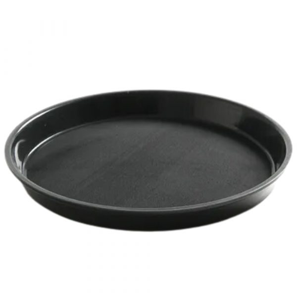 Bandeja de servir redonda antiderrapante, 360 x 39mm, ideal para servir com elegância e segurança. Aproveite a qualidade!