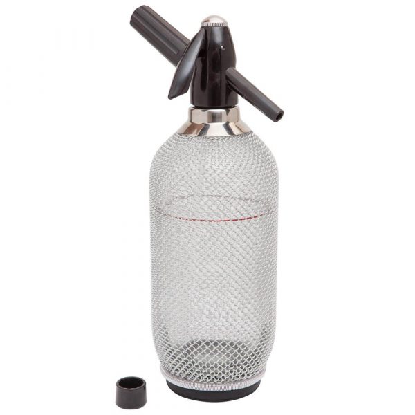 Sifão Soda Malha Prateada 1L - Design Elegante e Durável para Gaseificar Bebidas - Compre Agora na Loja Online!