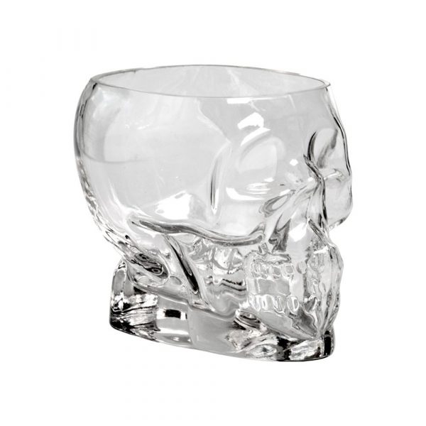 Frascos de vidro com formato de crânio médio de 66cl, perfeito para decoração ou armazenamento. Adicione personalidade à sua casa com este artigo exclusivo!
