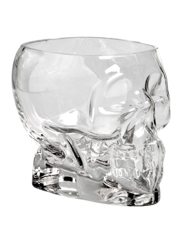 Frascos de vidro com formato de crânio médio de 66cl, perfeito para decoração ou armazenamento. Adicione personalidade à sua casa com este artigo exclusivo!