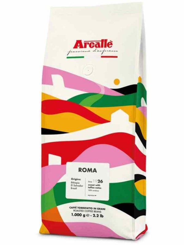 Grãos de café Arcaffè Roma - Aroma intenso e sabor requintado. Compre online agora e desfrute do melhor café de sempre!
