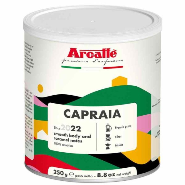 Café Moído Arcaffe Capraia Lata 250 g - Aroma intenso para os amantes de café. Compre agora este café premium online!