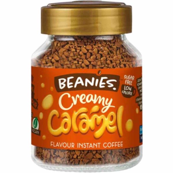 Bebida instantânea deliciosa e cremosa com sabor a caramelo - Beanies Café Instantâneo 50g