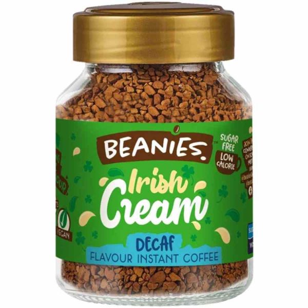 Delicie-se com o saboroso Beanies Café Instantâneo Descafeinado com Creme Irlandês 50 g - Desfrute do melhor café online!
