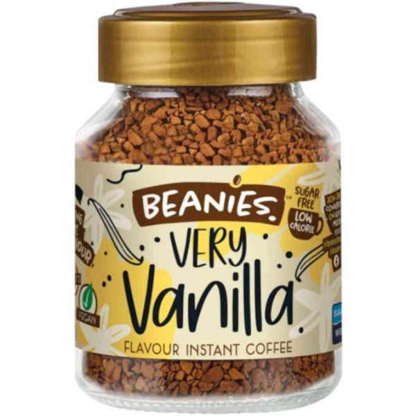Gorro Café Instantâneo Sabor Muito Baunilha 50 g - Desfrute de um café delicioso e aromático em casa. Compre agora e saboreie cada gota de sabor!