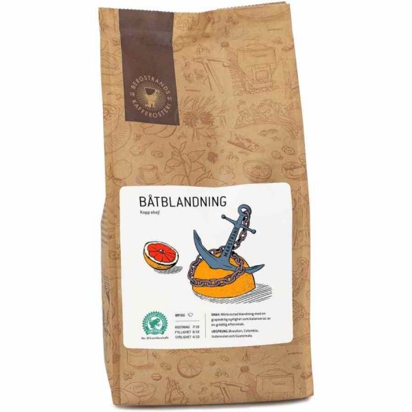Café moído premium Bergstrands Båtblandning de 250 g para os amantes de café. Aproveite o melhor sabor e qualidade em casa!