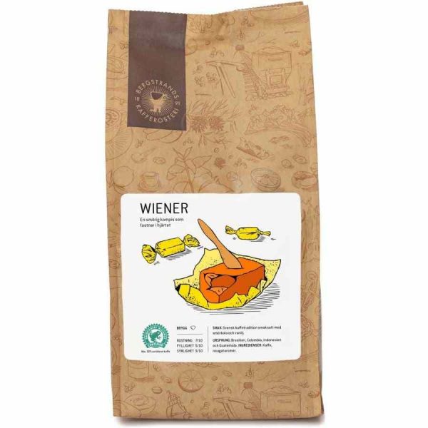 Café gourmet moído Bergstrands Sabor Wiener de alta qualidade, 250 g - Compre online! Aprecie o verdadeiro sabor do café.