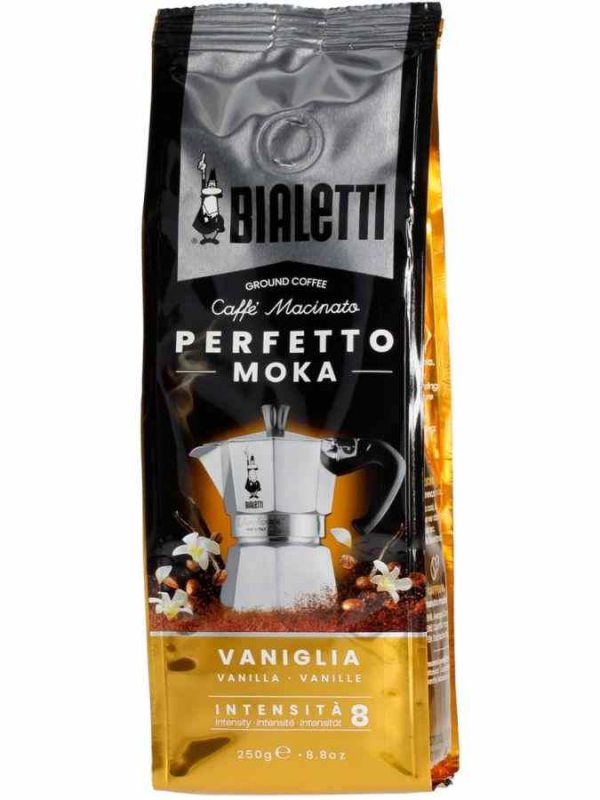 Café Moído Bialetti Perfetto Moka Baunilha 250 g - Aromático e Suave, Ideal para os Amantes de Café Gourmet. Compre Online!