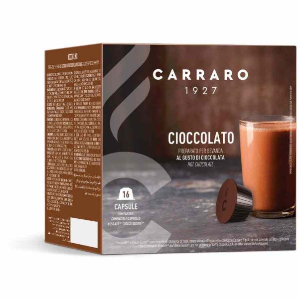 Cápsulas de cacau compatíveis com Carraro 1927 Chocolate Dolce Gusto®, 16 unidades - Delicie-se com o melhor chocolate! Compatível com a Dolce Gusto®. Aproveite já!