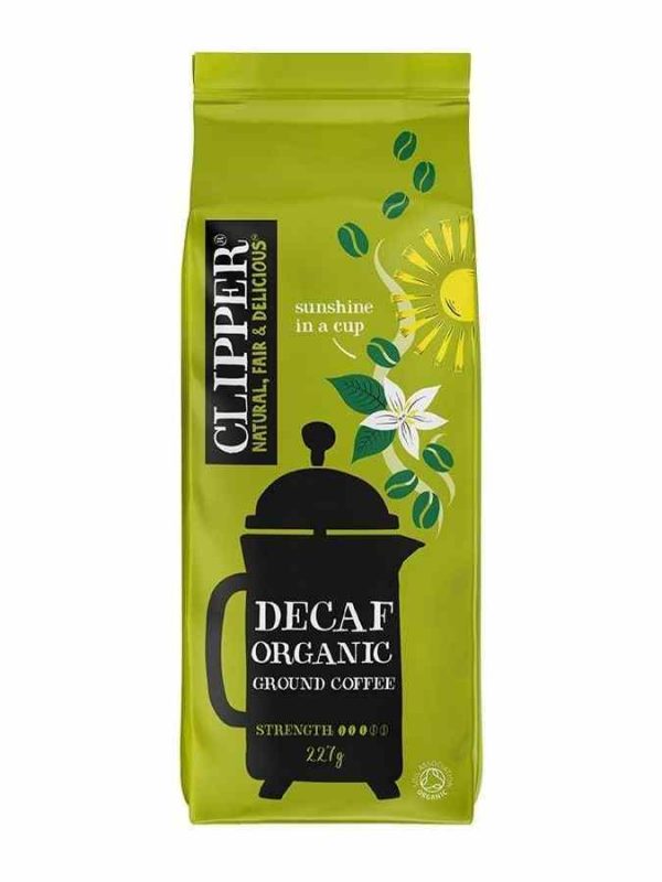Café Moído Orgânico Descafeinado Clipper 227 g - Sabor rico e suave, o café perfeito para quem aprecia qualidade premium. Aproveite!