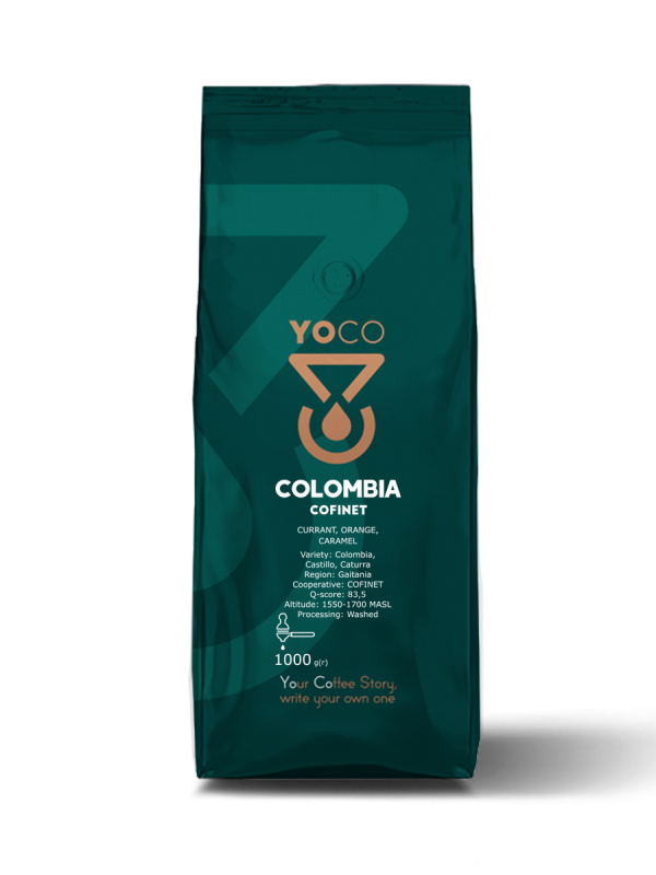 Café Especial da Colômbia COFINET para Espresso | Grãos 100% Arábica Torrados Frescos | Qualidade Premium - 1kg