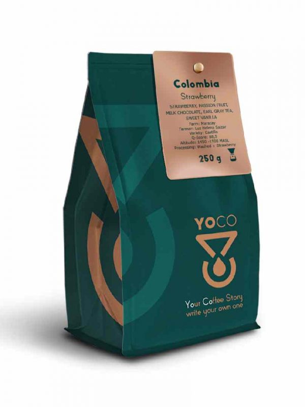 Café de Aromas Intensos | Morango Colômbia | Filtro 250g - Desfrute do Sabor Puro e Fresco do Café Colombiano com Notas Frutadas. Compre Online!