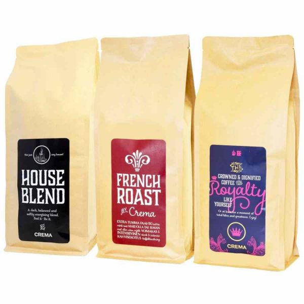 Cafés Filtro Crema II - 3 x 1 kg: Desfrute do aroma intenso e sabor suave destes cafés premium. Ideal para os amantes de café.