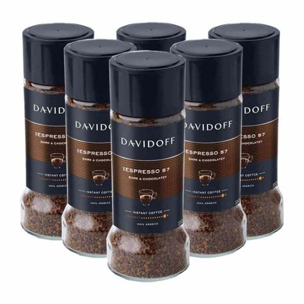 Café Instantâneo Davidoff Espresso 57, 6 embalagens de 100g - Qualidade Premium para os Amantes de Café | Loja Online