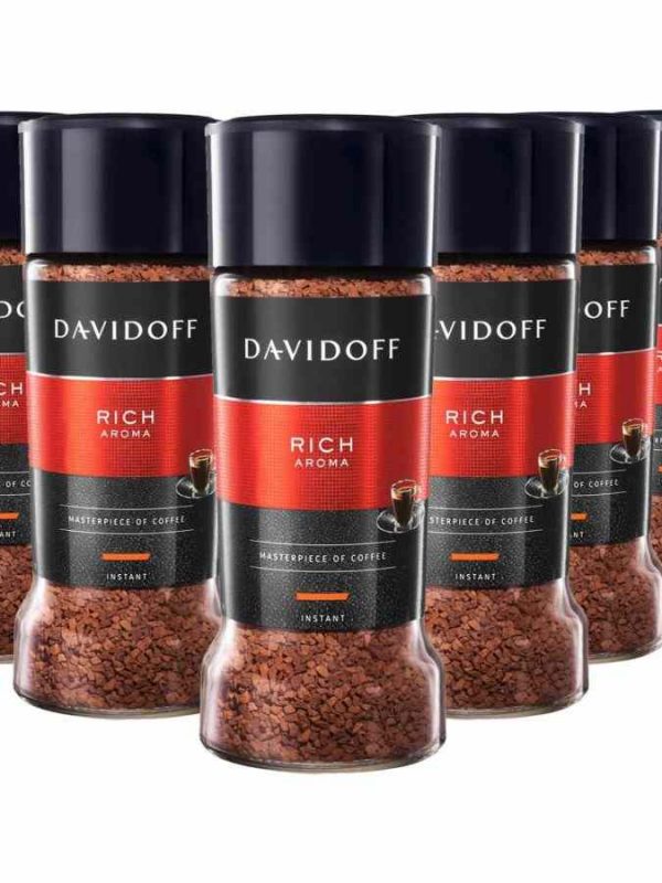 Café Instantâneo Davidoff Rich Aroma 6 x 100 g - Aroma intenso e sabor rico para momentos especiais. Compre online o melhor café instantâneo.