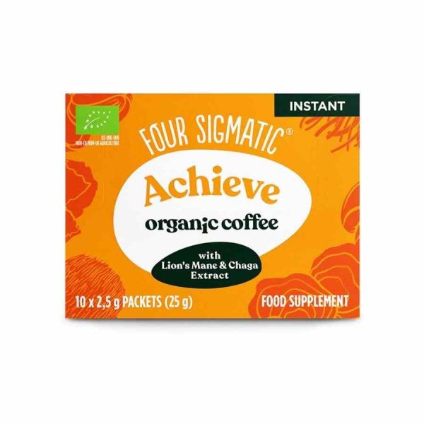 Café Instantâneo Sigmatic em Pó com Juba de Leão e Chaga, 10 sacos: Energia natural num produto de qualidade superior para comprar online.