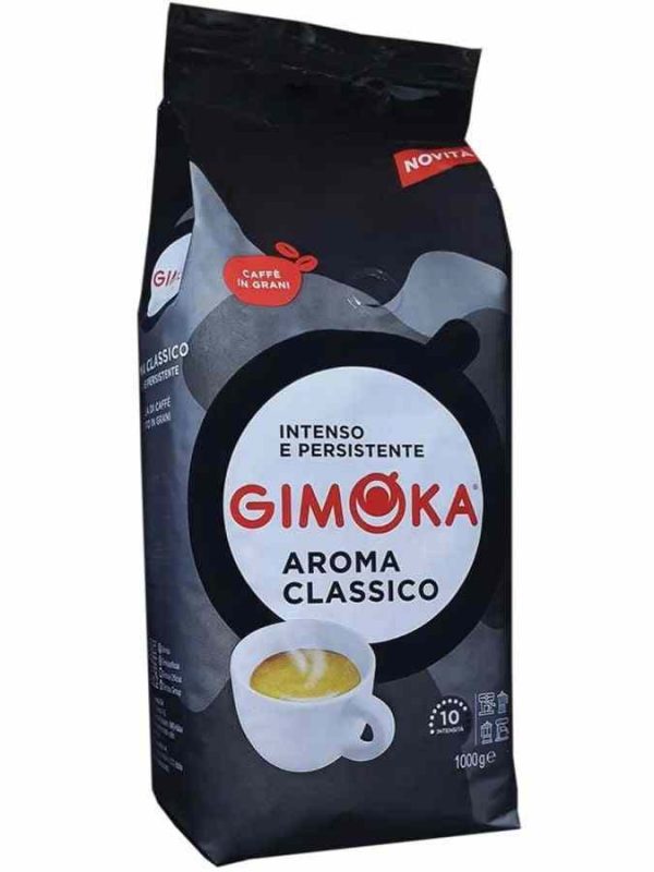 Café em grãos Gimoka Aroma Clássico de 1 kg - Deguste a excelência em cada grão com este café premium para venda online.