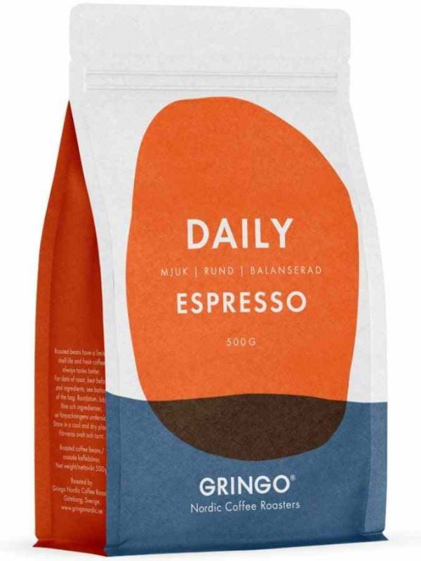 Café em grãos Gringo Nordic Daily Espresso de 500g - Perfeito para um café expresso diário de alta qualidade. Compra online.