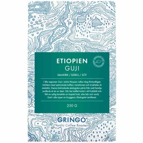 Gringo Nordic Etiópia Guji Orgânico | Café 250g em grãos de alta qualidade para compra online - Portugal.