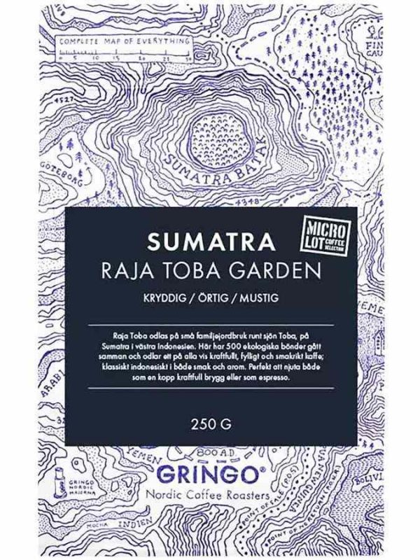 Café Gringo Nordic Sumatra Raja Toba Garden 250g em grãos - Delicie-se com este café de qualidade premium! Ideal para os amantes de café. Compre já!