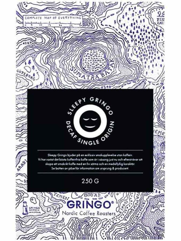 Café em Grãos Descafeinado Gringo Nordic The Sleepy Gringo 250g - Aprecie o sabor intenso sem cafeína! Compre online agora.