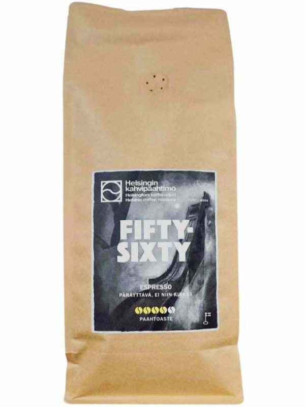 Café de Especialidade Helsinque Coffee Roastery Espresso Fifty Sixty - Um blend premium de café para os amantes de espresso. ¡Peça já o seu!