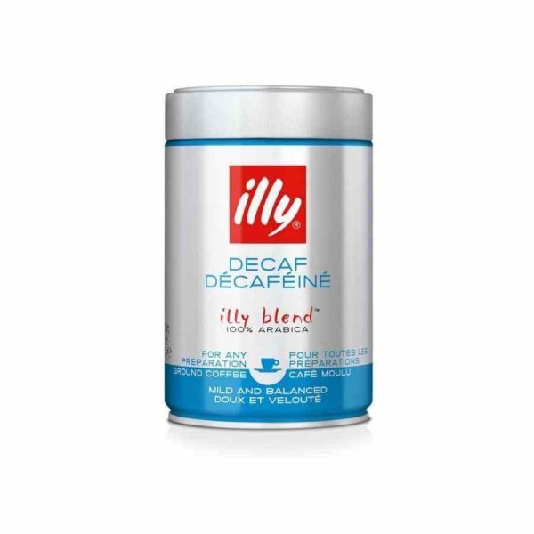 Café moído illy Espresso Descafeinado 250 g - Aroma intenso e sabor requintado em café descafeinado de alta qualidade. Compre online!