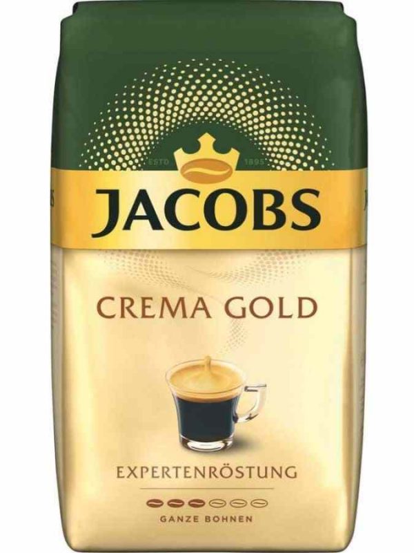 Café Jacobs Crema Gold 1 kg em grãos, aroma intenso e encorpado. Aprecie a excelência deste café premium! Ideal para amantes de café exigentes.