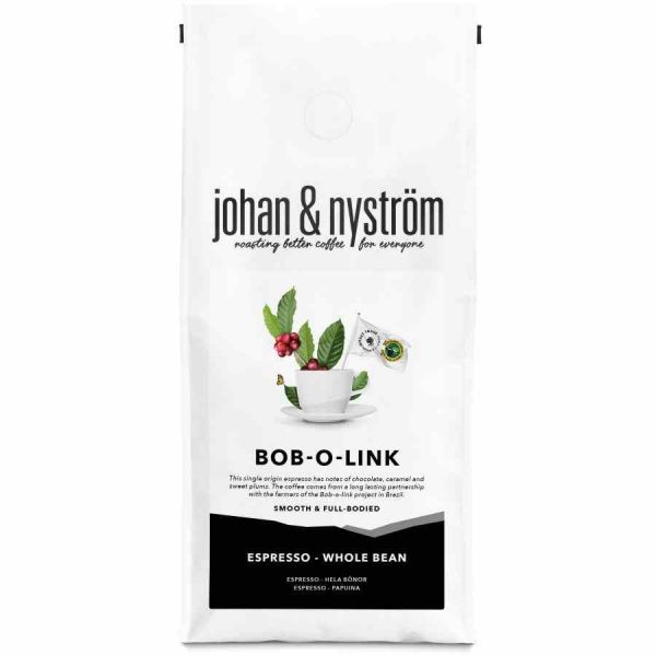 Café em Grãos Johan & Nyström Bob-O-Link Brasil Espresso 500 g - Desfrute de um autêntico sabor de café com esta mistura premium.
