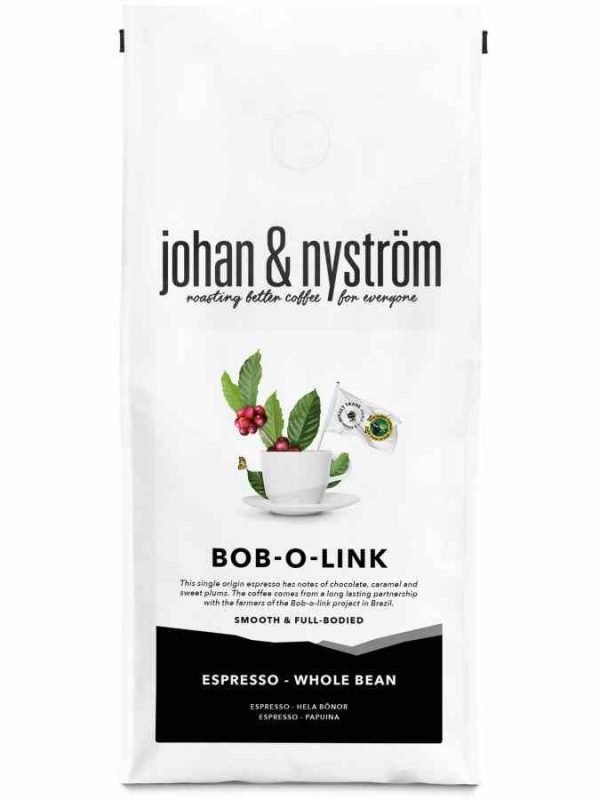 Café em Grãos Johan & Nyström Bob-O-Link Brasil Espresso 500 g - Desfrute de um autêntico sabor de café com esta mistura premium.