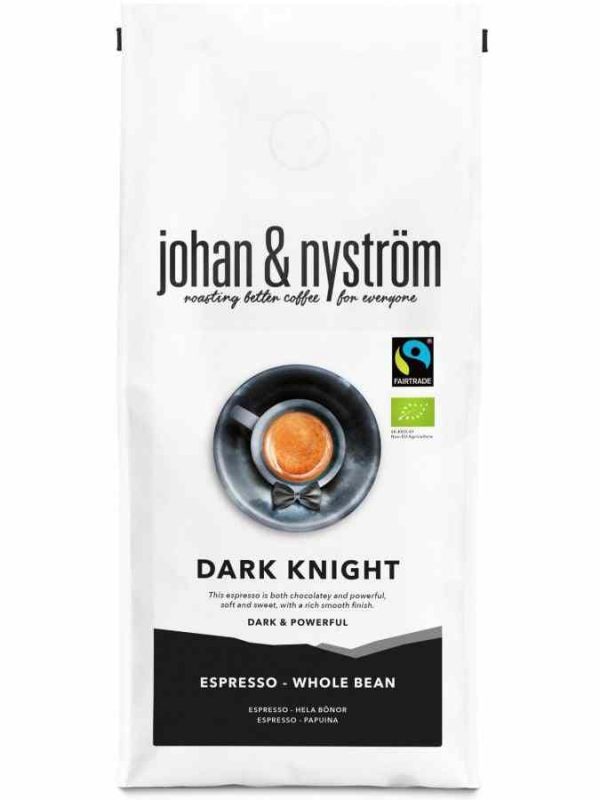 Grãos de Café Johan & Nyström Espresso Dark Knight 500g - Torrefação premium para o seu café artesanal perfeito. Compre online!