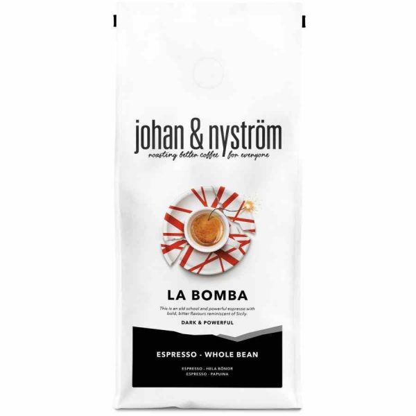 Delicioso café em grãos Johan & Nyström Espresso La Bomba de 500 g para apreciadores de café exigentes. Aproveite esta oferta especial!