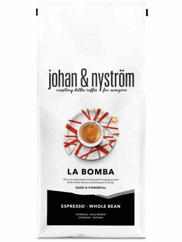 Delicioso café em grãos Johan & Nyström Espresso La Bomba de 500 g para apreciadores de café exigentes. Aproveite esta oferta especial!